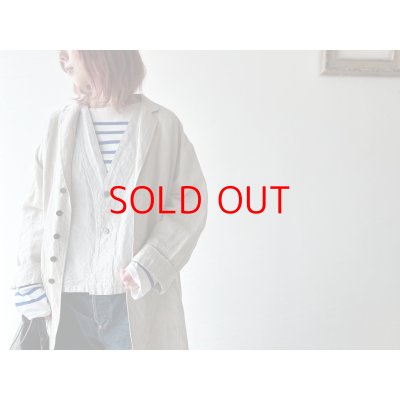 画像2: *sale30%off* prit コットンリネン交織高密度ウェザー 7分袖ボレロ【クリックポスト（185円）発送可能】