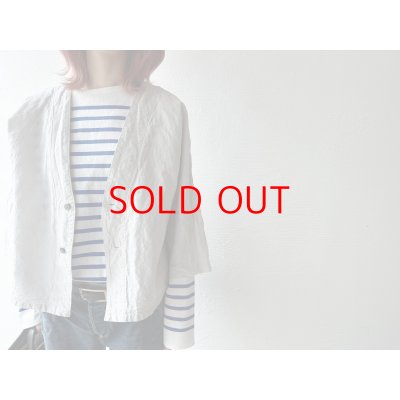 画像3: *sale30%off* prit コットンリネン交織高密度ウェザー 7分袖ボレロ【クリックポスト（185円）発送可能】