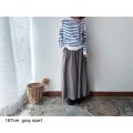 [black,dark brown,gray/予約(8月下旬入荷)] Luminaes ベルギーリネン高密度ウェザー タックスカート