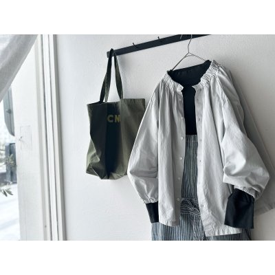 画像1: *sale30%off* prit  コットンリネンダンプ ゴムギャザー2way ブラウス