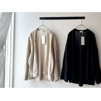 prit 13/1 ギマメッシュ × 21/1 リネンコットンピンオックス 切替トッパーショートカーディガン
