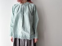 grin 綿麻ダンプテールレースシャツ