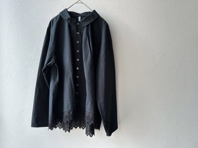 画像17: grin 綿麻ダンプテールレースシャツ【クリックポスト(185円)発送可能】