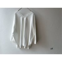 grin オーガニックアンド天竺 VレースTシャツ