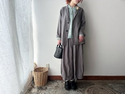 画像6: Luminaes コルトレイクリネン ロングジャケット