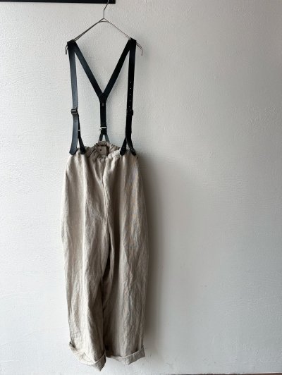 画像2: Luminaes heavy-linen frax dyed サスペンダー対応PT （unisex）