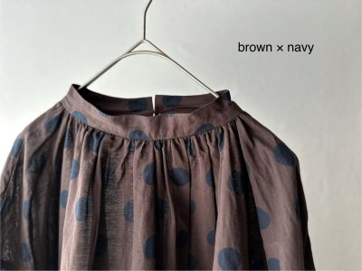 画像5: Veritecoeur ギャザーブラウス ( ドット )