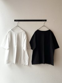 grin オーガニックアンド天竺 裾レース半袖Tシャツ