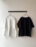 画像1: grin オーガニックアンド天竺 裾レース半袖Tシャツ (1)
