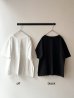画像2: grin オーガニックアンド天竺 裾レース半袖Tシャツ (2)