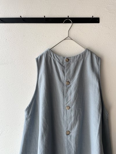 画像4: grin 綿麻バックサテン 三角2wayベスト【クリックポスト(185円)発送可能】