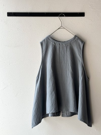 画像6: grin 綿麻バックサテン 三角2wayベスト【クリックポスト(185円)発送可能】