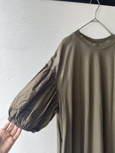 画像5: grin オーガニックエーゲ海天竺 パフワンピース【レターパックプラス（600円）発送可能】