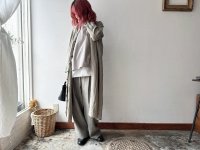Luminaes リネン先染めオーバーダイストライプ シャツOP