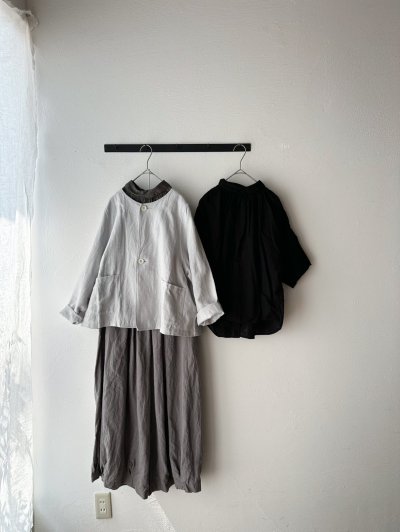 画像3: grin 綿麻バックサテン ドルマンジャケット【クリックポスト(185円)発送可能】