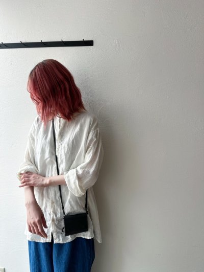 画像1: Luminaes 1/60手染めリネン ロングシャツ
