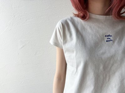 画像2: nouvelles du paradis トロワ天竺 フレンチロゴTシャツ