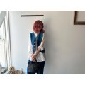 Luminaes×ちずぶるー 藍染めスーツベスト 