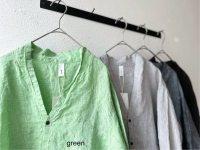 画像2: prit 66/1リネン 裾ゴムカーディガン
