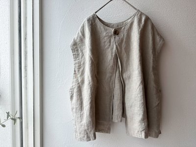 画像2: prit 40/1 フレンチリネンキャンバス 2wayベスト