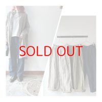 Luminaes リネン先染オーバーダイストライプ トラウザーPT