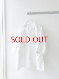 *sale50%off* grin 染めブロード フリル６分袖シャツ