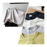 NATURAL LAUNDRY ライト度詰め天竺 ワイドドルマンT