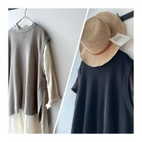 grin ラミーコットンワッフル スラッシュベスト