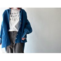 Luminaes×ちずぶるー 藍染めランタンブラウス