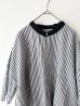 画像5: prit 50/1綿麻ブロード ５分袖スタンドカラークレリックワイドシャツ