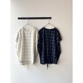 prit 30/1綿麻ウィンドウペンチェック スリーブレスヒモワイドプルオーバー