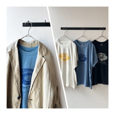 画像1: NATURAL LAUNDRY 硫化染め天竺 ドルマンリブTシャツ