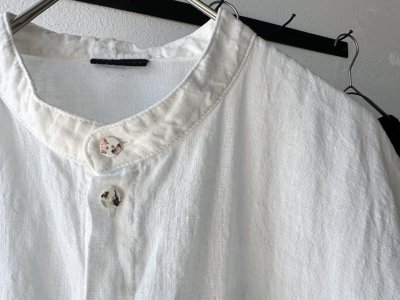 画像10: Luminaes 手染めリネン ７分袖ワイドシャツワンピース