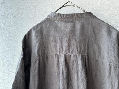 画像14: Luminaes 手染めリネン ７分袖ワイドシャツワンピース