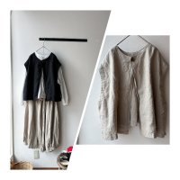 prit 40/1 フレンチリネンキャンバス 2wayベスト
