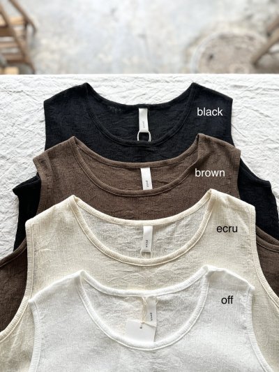 画像3: prit 40/1 クレープロッキーバル ラウンドヘムノースリーブ