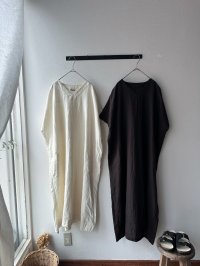Luminaes キャステリンリネン ワイドVワンピース