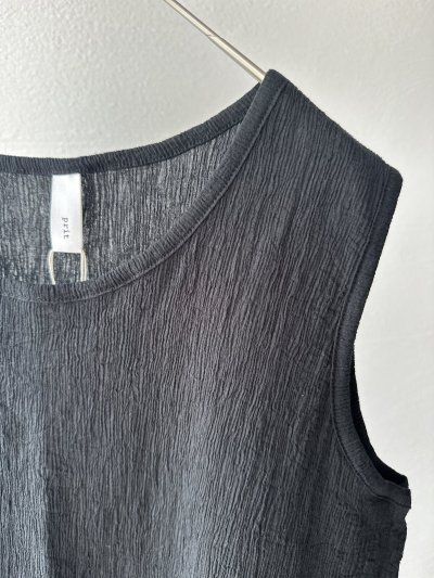 画像5: prit 40/1 クレープロッキーバル ラウンドヘムノースリーブ