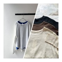 prit 40/1 クレープロッキーバル ラウンドヘムクルーネック