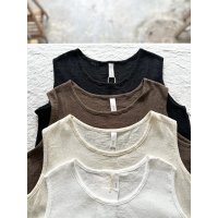 prit 40/1 クレープロッキーバル ラウンドヘムノースリーブ