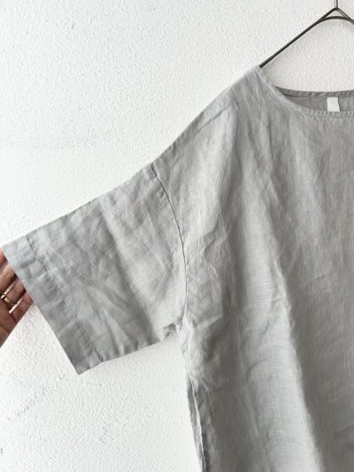 画像11: prit 60/1 フレンチリネン平織 5分袖プルオーバー