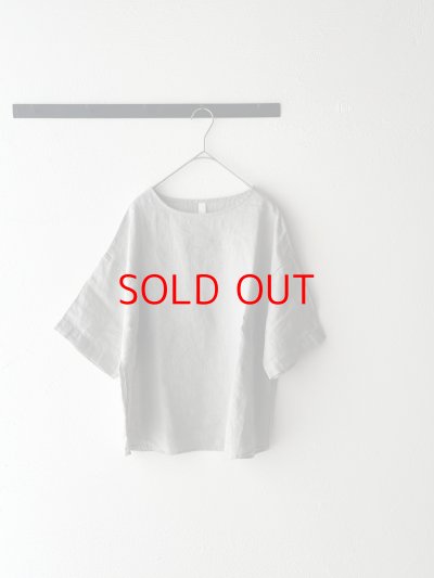画像9: *sale30%off* prit 60/1 フレンチリネン平織 5分袖プルオーバー【クリックポスト（185円）発送可能】