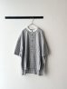 画像3: prit ポプリンワッシャーチェック ５分袖スタンドカラークレリックワイドシャツ
