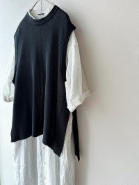 grin ラミーコットンワッフル スラッシュベスト