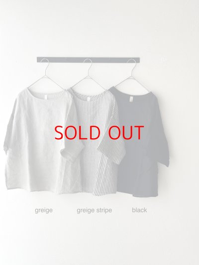 画像8: *sale30%off* prit 60/1 フレンチリネン平織 5分袖プルオーバー【クリックポスト（185円）発送可能】