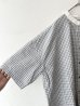 画像5: prit ポプリンワッシャーチェック ５分袖スタンドカラークレリックワイドシャツ