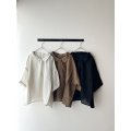 prit 60/1 ラミー５分袖2wayギャザースモック