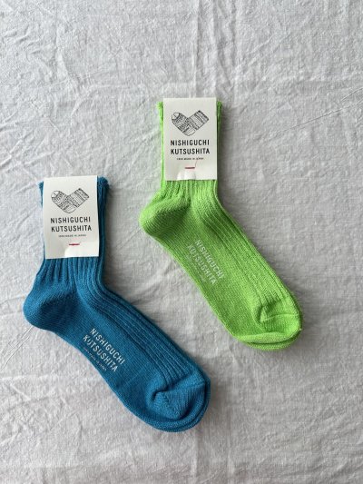 画像5: NISHIGUCHI KUTSUSHITA リネンリブソックス S(23~25cm) 【３足までクリックポスト可】