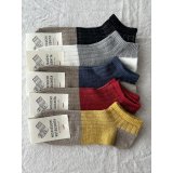 NISHIGUCHI KUTSUSHITA　リネンコットンアンクレット M(25~27cm) 【３足までクリックポスト可】