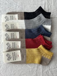 NISHIGUCHI KUTSUSHITA　リネンコットンアンクレット M(25~27cm) 【３足までクリックポスト可】